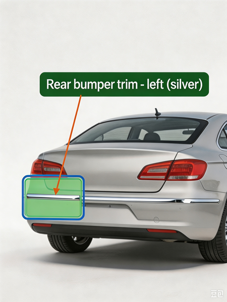 BYD Shark 6 Rear Bumper Trim Left Silver - Fitment Guaranteed Partner