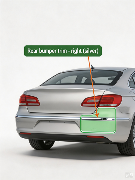 BYD Shark 6 Rear Bumper Trim Right Silver - Fitment Guaranteed Partner