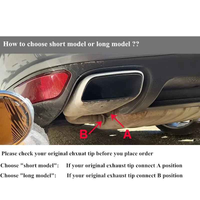 Porsche Cayenne 2011-2014 Quad Exhaust Tip 304 Stainless Steel