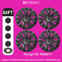 Cyclone Style Tesla Model Y 19 Inch Wheel Covers 4PCS - Wangdao Car Parts