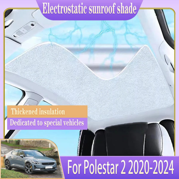 Car Roof Sunshade For Polestar 2 Sunroof 2020 2021 2022 2023 2024 Electrostatic Adsorption Blind Shading Auto Outdoor Accessory - Partner 34 - Wangdao Car Parts