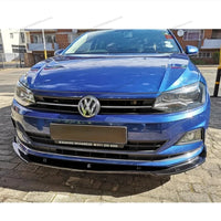 For VW Polo AW MK6 2017-2025 GTI R-Line TGI MPI TSI Life Gloss Black Car Front Bumper Splitter Lip Diffuser Spoiler Chin Tuning - Partner 34 - Wangdao Car Parts