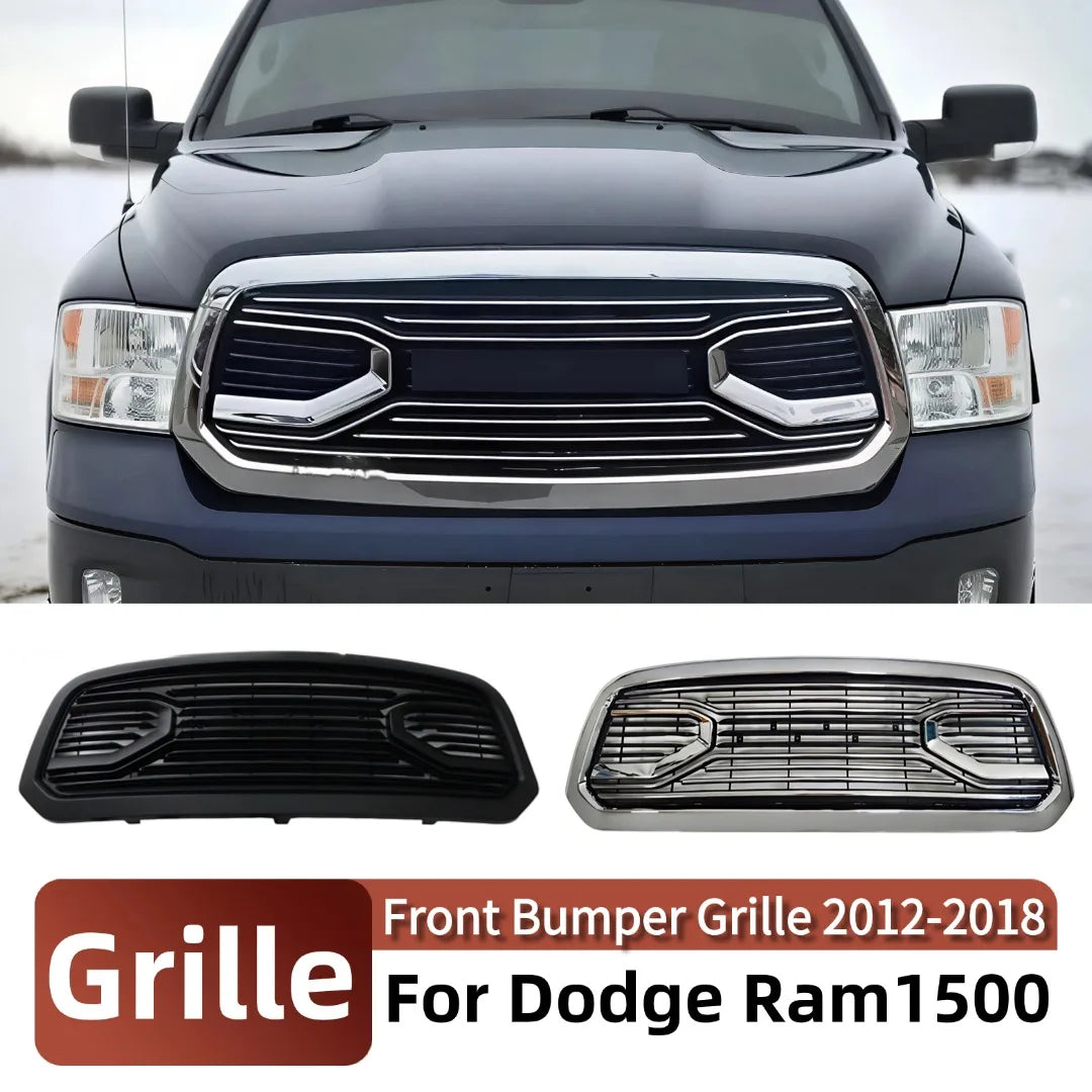 Upgrade Front Inlet Grille Mask Grid Grill Sport For Dodge Ram 1500 2012-2018 Car Tuning Mesh Chrome Silvery Body Kit Facelift - Partner 34 - Wangdao Car Parts