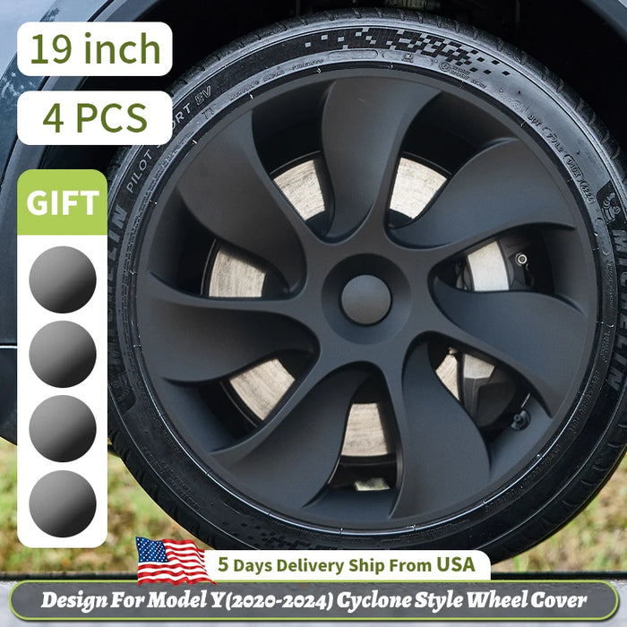 Cyclone Style Tesla Model Y 19 Inch Wheel Covers 4PCS - Wangdao Car Parts