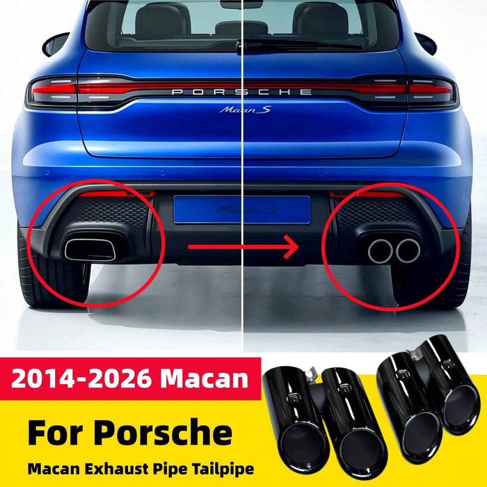 Porsche Macan 2.0T Quad Exhaust System Nozzle Muffler Tailpipe 2014-2026