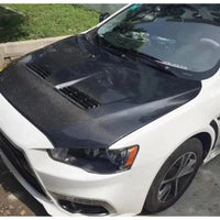 EVO Style Carbon Fiber Hood, Front Bonnet Lancer EX EVO 2008-2017 - Partner 34 - Wangdao Car Parts