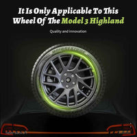 Tesla Model 3 Highland Hubcaps 4PCS Black Silver