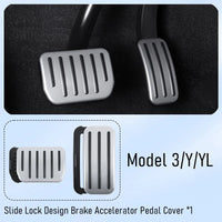 UV Aluminum Self-Slide Lock Performance Pedal Sets Accelerator Brake Pedals Cover for Tesla Model Y Juniper Model 3 YL 2026-2021 - Partner 34 - Wangdao Car Parts