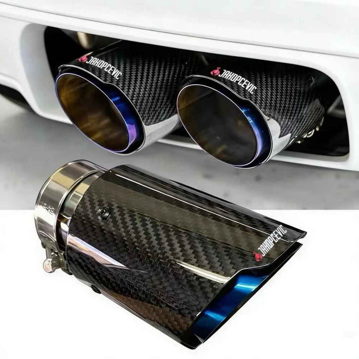 Universal Car Exhaust Tip Carbon Fiber Muffler Nozzle