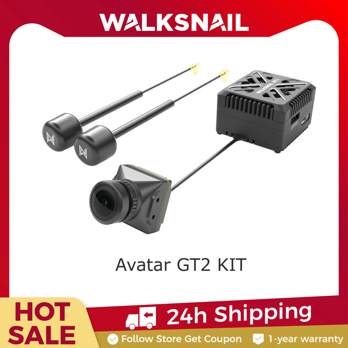CADDX Walksnail Avatar GT2 VTX Kit Max 2W Digital HD Transmission System Dual Antenna 20KM Long Range FPV for RC Drone RC Car - Partner 44 - Wangdao Car Parts