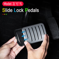 UV Aluminum Self-Slide Lock Performance Pedal Sets Accelerator Brake Pedals Cover for Tesla Model Y Juniper Model 3 YL 2026-2021 - Partner 34 - Wangdao Car Parts
